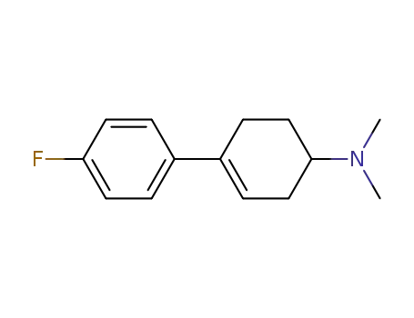 Molecular Structure of 64011-54-7 (3-Cyclohexen-1-amine,4-(4-fluorophenyl)-N,N-dimethyl-)