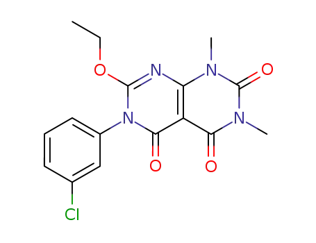 Pyrimido[4,5-d]pyrimidine-2,4,5(1H,3H,6H)-trione,
6-(3-chlorophenyl)-7-ethoxy-1,3-dimethyl-