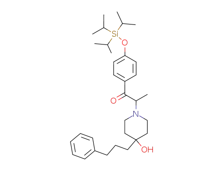 2-[4-Hydroxy-4-(3-phenyl-propyl)-piperidin-1-yl]-1-(4-triisopropylsilanyloxy-phenyl)-propan-1-one