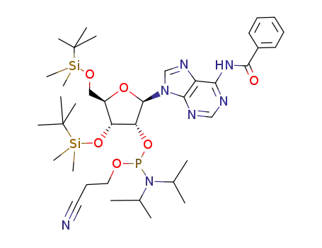 6-N-benzoyl-3',5'-bis-O-tert-butyldimethylsilyladenosin-2'-yl-2-cyanoethyl N,N-diisopropylphosphoramidite