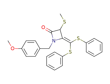 1-(4-methoxybenzyl)-3-methylthio-4-<bis(phenylthio)methylene>azetidin-2-one