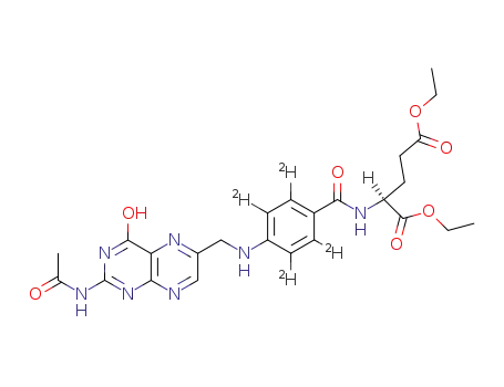 N(2')-acetyl-6-<N-(4-amino<2,3,5,6-2H4>benzoyl)-L-glutamic acid diethyl ester>-pterin