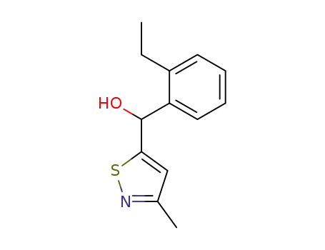 Molecular Structure of 90672-03-0 (5-Isothiazolemethanol, a-(2-ethylphenyl)-3-methyl-)