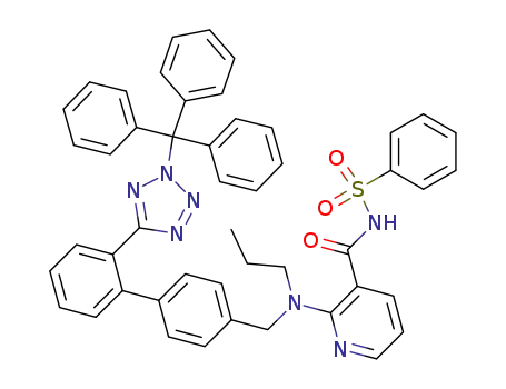N-(benzenesulfonyl)-2-<N-propyl-N-<<2'-<2-(triphenylmethyl)-2H-tetrazol-5-yl>biphenyl-4-yl>methyl>amino>pyridine-3-carboxylate