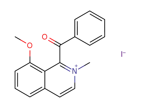 Molecular Structure of 129959-18-8 (1-Benzoyl-8-methoxy-2-methylisoquinolinium iodide)