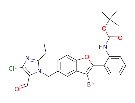 1-[[3-Bromo-2-[2-[[(1,1-dimethylethoxy)carbonyl]amino]phenyl]-5-benzofuranyl]methyl]-4-chloro-2-ethyl-1H-imidazole-5-carboxaldehyde