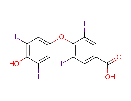 Molecular Structure of 2055-97-2 (3,5-DIIODO-4'-(4-HYDROXYPHENOXY)BENZOIC ACID)