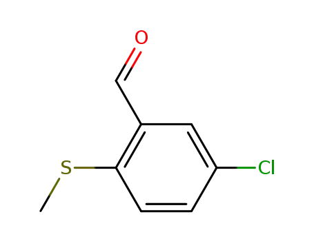 Molecular Structure of 91827-45-1 (Benzaldehyde, 5-chloro-2-(methylthio)-)