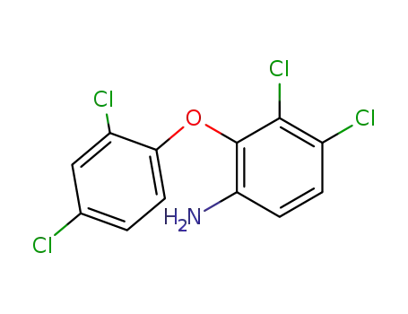 Molecular Structure of 72405-11-9 (3,4-Dichloro-2-(2,4-dichlorophenoxy)aniline)