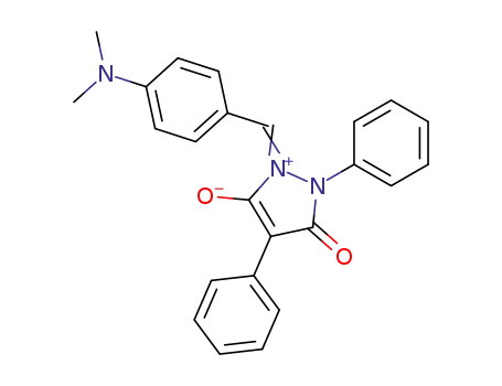 Molecular Structure of 75526-80-6 (anhydro-2-(4-dimethylaminophenylmethylene)-1,4-diphenyl-3-hydroxy-5-oxopyrazolium hydroxide)
