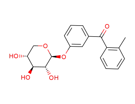 Molecular Structure of 83355-11-7 ((2-Methylphenyl)(3-(beta-D-xylopyranosyloxy)phenyl)methanone)