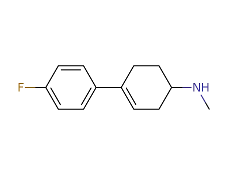 Molecular Structure of 64011-55-8 (N-Methyl-4-(p-fluorophenyl)-3-cyclohexen-1-amine)