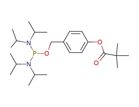 Molecular Structure of 171284-22-3 (4-pivaloyloxybenzyl bis(N,N-diisopropyl)phosphoramidite)