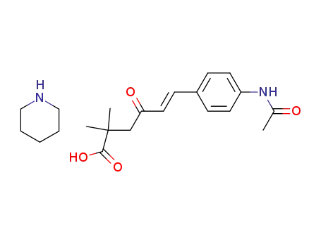 (E)-6-(4-Acetylamino-phenyl)-2,2-dimethyl-4-oxo-hex-5-enoic acid; compound with piperidine