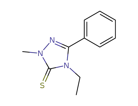 Molecular Structure of 114058-89-8 (4-ethyl-2-methyl-5-phenyl-2,4-dihydro-3H-1,2,4-triazole-3-thione)