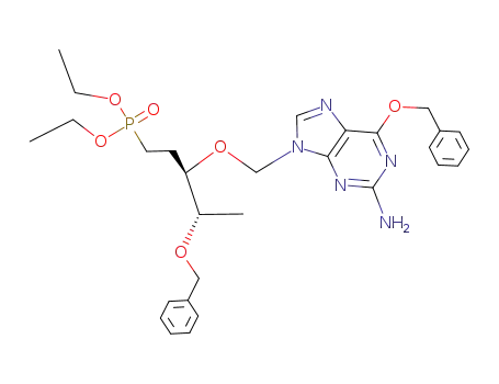2-amino-6-(benzyloxy)-9-<<4(S)-(benzyloxy)-1-(diethylphosphonyl)-3(R)-pentoxy>methyl>purine