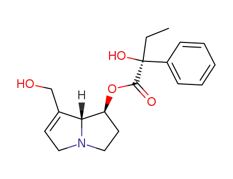 Molecular Structure of 114422-98-9 (7-O-<(S)-2-hydroxy-2-phenylbutyryl>heliotridine)