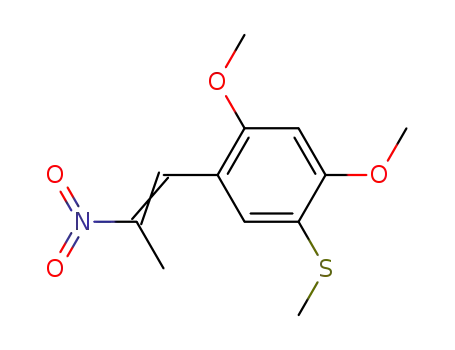 Molecular Structure of 63624-33-9 (Benzene, 1,5-dimethoxy-2-(methylthio)-4-(2-nitro-1-propenyl)-)