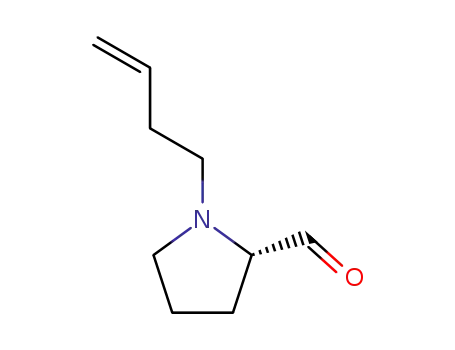 Molecular Structure of 174226-64-3 (2-Pyrrolidinecarboxaldehyde, 1-(3-butenyl)-, (2S)- (9CI))