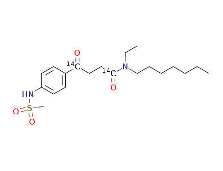 N-<4-<4-(ethyl-n-heptylamino)-1,4-dioxo<1,4-<sup>14</sup>C>butyl>phenyl>methanesulfonamide
