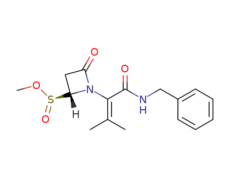 methyl (2R,S<sub>S</sub>)-1-(1-benzylcarbamoyl-2-methylpropenyl)-4-oxoazetidine-2-sulfinate