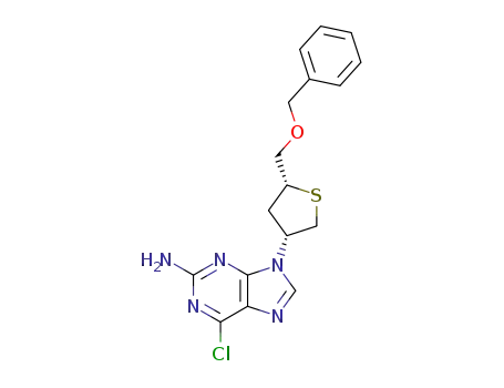 (3'R,5'R)-1-<5'-<(benzyloxy)methyl>tetrahydro-3'-thienyl>-6-chloro-9H-purin-6-amine