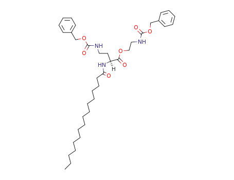 2,7-Dioxa-4,12-diazatridecan-13-oic acid,
9-[(1-oxohexadecyl)amino]-3,8-dioxo-1-phenyl-, phenylmethyl ester, (S)-