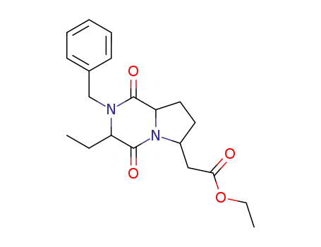 Pyrrolo[1,2-a]pyrazine-6-acetic acid,
3-ethyloctahydro-1,4-dioxo-2-(phenylmethyl)-, ethyl ester