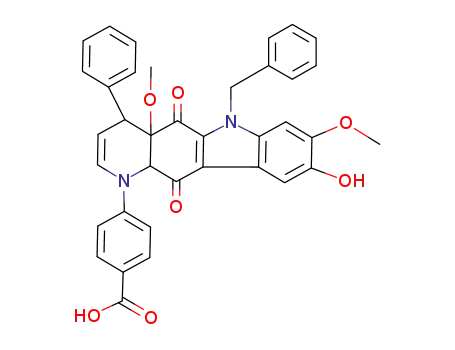 4-(6-Benzyl-9-hydroxy-4a,8-dimethoxy-5,11-dioxo-4-phenyl-4,4a,5,6,11,11a-hexahydro-pyrido[3,2-b]carbazol-1-yl)-benzoic acid