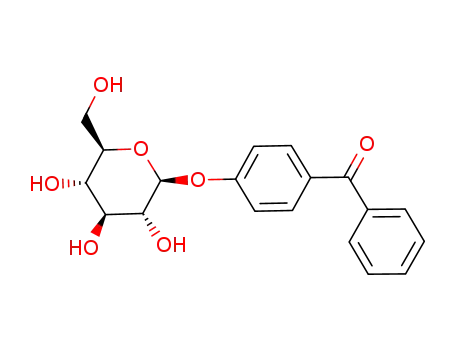 Molecular Structure of 83355-65-1 ((4-(beta-D-Glucopyranosyloxy)phenyl)phenylmethanone hemihydrate)