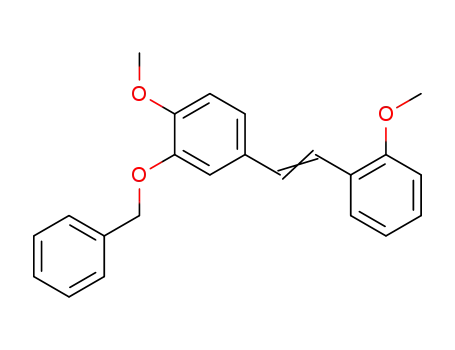 Molecular Structure of 63368-18-3 (Benzene, 1-methoxy-4-[2-(2-methoxyphenyl)ethenyl]-2-(phenylmethoxy)-)