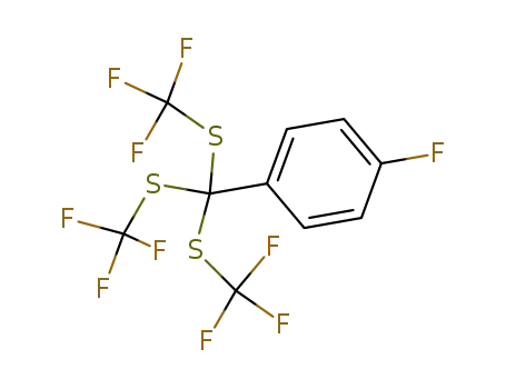 Molecular Structure of 24572-43-8 (p-FC<sub>6</sub>H<sub>4</sub>C(SCF<sub>3</sub>)3)