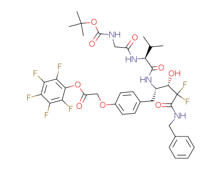 <3(S),4(S)>-2,4,5-trideoxy-4-<<2-<<<<(1,1-dimethylethoxy)carbonyl>amino>acetyl>amino>-3-methyl-1-oxobutyl>amino>-2,2-difluoro-5-<4-<2-oxo-2-(pentafluorophenoxy)ethoxy>phenyl>-N-(phenylmethyl)-L-glycero-pentonamide
