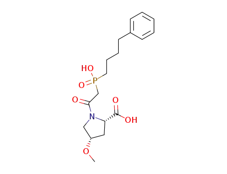 L-Proline, 1-[[hydroxy(4-phenylbutyl)phosphinyl]acetyl]-4-methoxy-, cis-