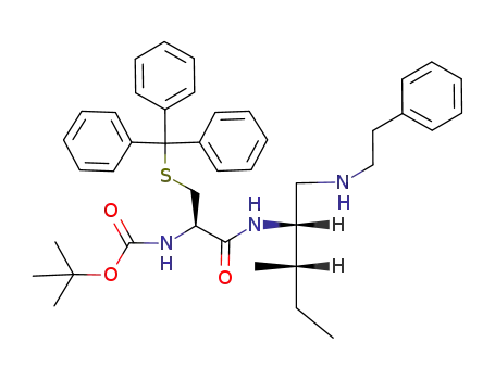 {(R)-1-[(1S,2S)-2-Methyl-1-(phenethylamino-methyl)-butylcarbamoyl]-2-tritylsulfanyl-ethyl}-carbamic acid tert-butyl ester