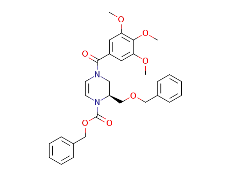 (S)-2-Benzyloxymethyl-4-(3,4,5-trimethoxy-benzoyl)-3,4-dihydro-2H-pyrazine-1-carboxylic acid benzyl ester