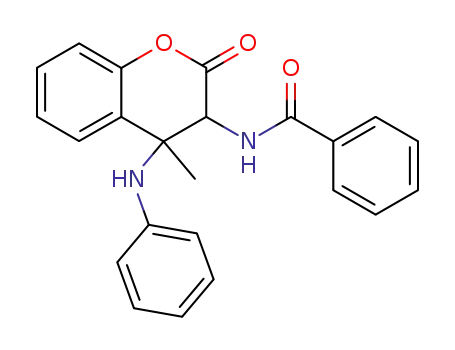 Benzamide,
N-[3,4-dihydro-4-methyl-2-oxo-4-(phenylamino)-2H-1-benzopyran-3-yl]-