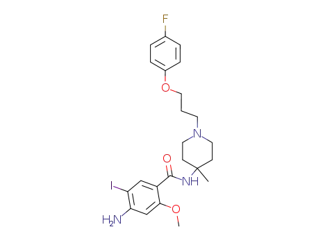N-((3-p-fluorophenyl-1-propyl)-4-methyl-4-piperidinyl)-4-amino-5-iodo-2-methoxybenzamide