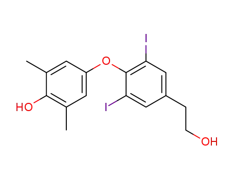 Molecular Structure of 738-44-3 (4-[4-(2-hydroxyethyl)-2,6-diiodophenoxy]-2,6-dimethylphenol)