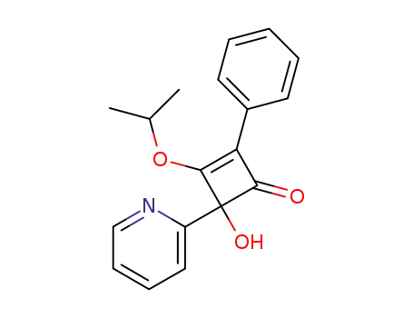 Molecular Structure of 1025889-42-2 (4-Hydroxy-3-isopropoxy-2-phenyl-4-pyridin-2-yl-cyclobut-2-enone)