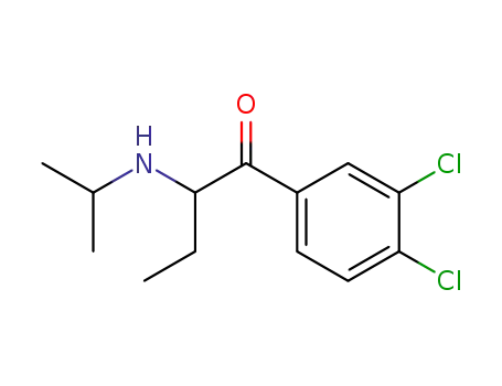 Molecular Structure of 801154-23-4 ((+/-)-1-Isopropylamino-1-<3.4-dichlor-benzoyl>-propan)