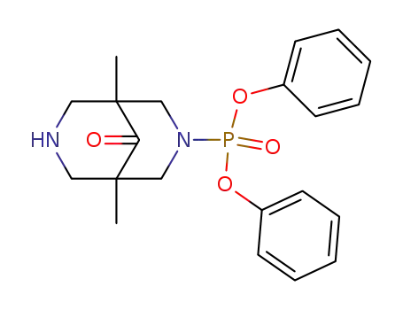 Molecular Structure of 172881-96-8 (diphenyl (1,5-dimethyl-9-oxo-3,7-diazabicyclo[3.3.1]non-3-yl)phosphonate)