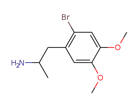 Molecular Structure of 32156-25-5 (1-(2-bromo-4,5-dimethoxyphenyl)propan-2-amine)