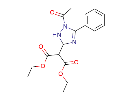 diethyl (1-acetyl-5-phenyl-2,3-dihydro-1H-1,2,4-triazol-3-yl)malonate