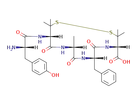 Molecular Structure of 151608-23-0 (enkephalin, Pen(2,5)-Ala(3)-)