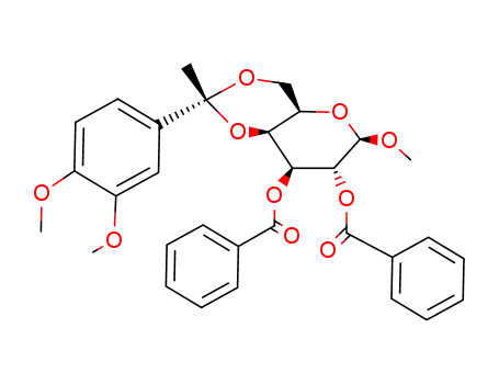 methyl 2,3-di-O-benzoyl-4,6-O-<(R)-1-(3,4-dimethoxyphenyl)ethylidene>-β-D-galactopyranoside