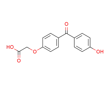 Molecular Structure of 82241-43-8 (Acetic acid, [4-(4-hydroxybenzoyl)phenoxy]-)