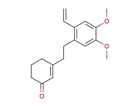 Molecular Structure of 80759-03-1 (2-Cyclohexen-1-one, 3-[2-(2-ethenyl-4,5-dimethoxyphenyl)ethyl]-)