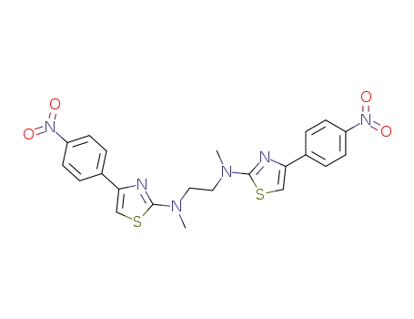 Molecular Structure of 128699-91-2 (N,N'-Dimethyl-N,N'-bis<4-(4-nitro-phenyl)-thiazol-2-yl>-1,2-diaminoethane)