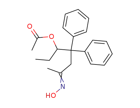 α-(+/-)-4,4-Diphenyl-6-oximino-3-heptanol acetat